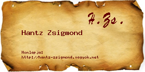 Hantz Zsigmond névjegykártya